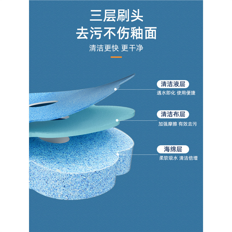 使い捨てトイレブラシ家庭用死角なしトイレブラシ交換ヘッド壁掛けアーティファクト壁掛け浴室掃除|undefined
