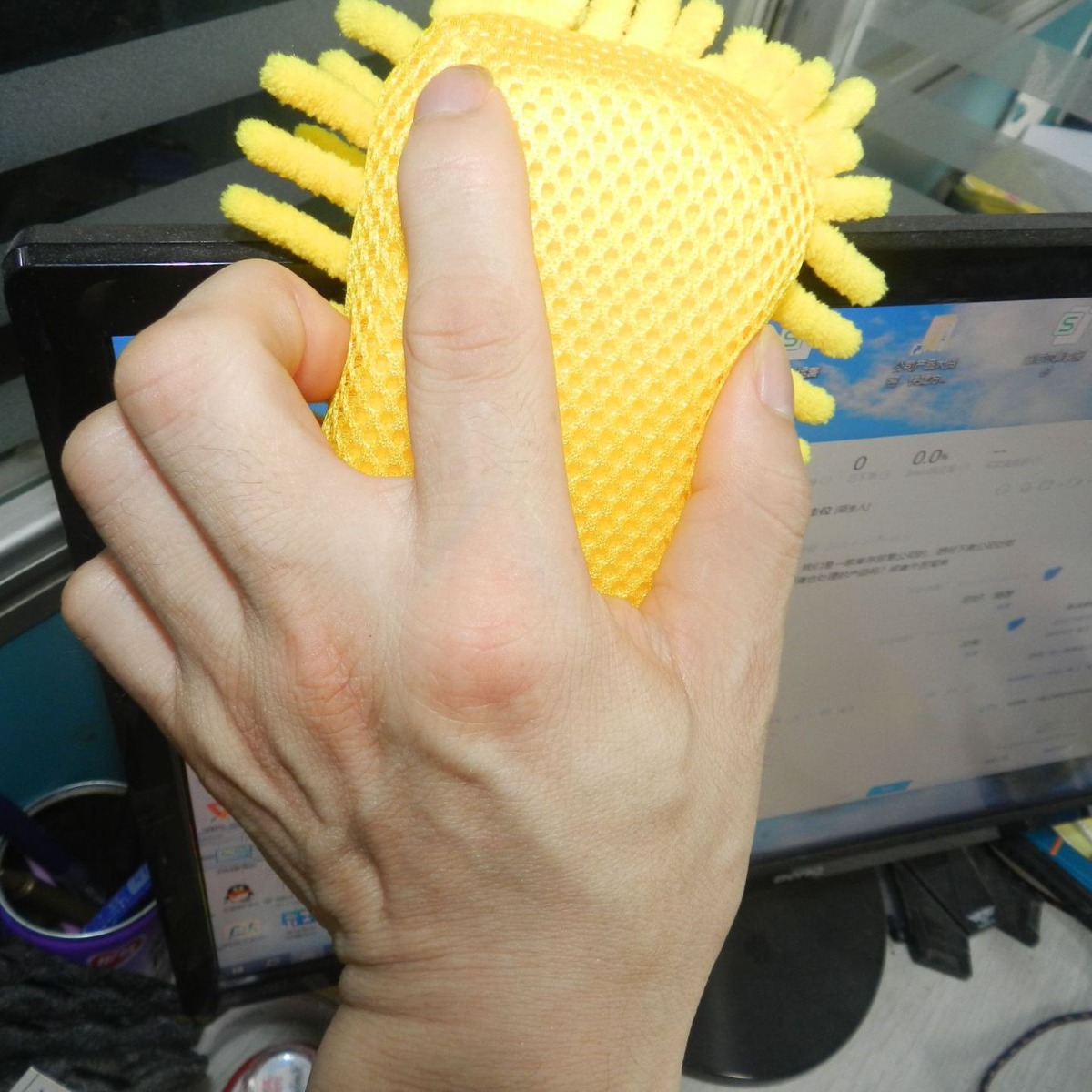 Bloque de esponja de limpieza chenille Borrador de pizarra limpieza de coches belleza pequeña esponja