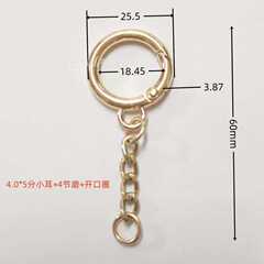 亜鉛合金の耳掛けのスプリングリングのチェーンの金属の葫芦の形のスプリングはキーホルダーのdiyの装飾品の金属の部品を掛けます。
