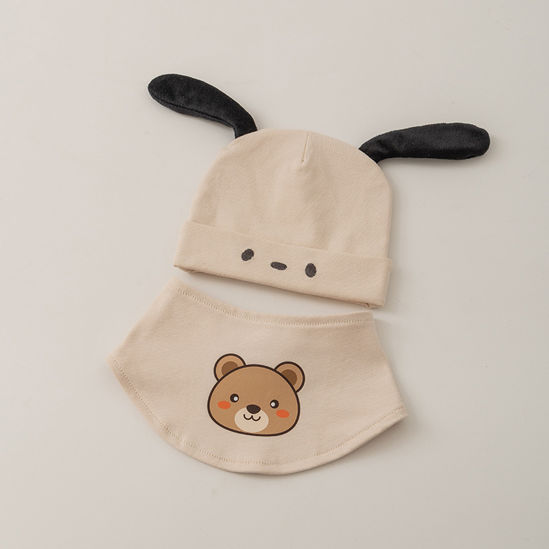 0-3 Meses de primavera y otoño delgado sombrero de bebés, algodón coreano, sombrero de bebés, perros