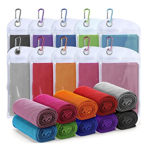 Summer Cold Sensation Exercise Towel, Fitness Quick-Drying Towel, Portable Outdoor Ice-Cooling Sweat Absorbent Towel with Logo Printing Available
