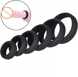 Silicone 6-Piece Set of Semen Locking Rings, Scrotum Restraints, Silicone Rings for Men, Silicone Delayed Semen Rings, Factory Direct Sales
