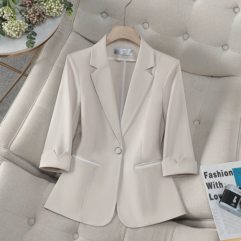 Autumn classic suit jacket for work, bright catchy style