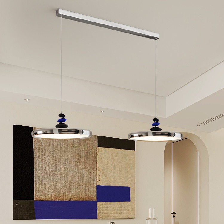 搖臂餐廳燈現代簡約全光譜餐桌燈極簡單頭可移位led飯廳吧檯吊燈