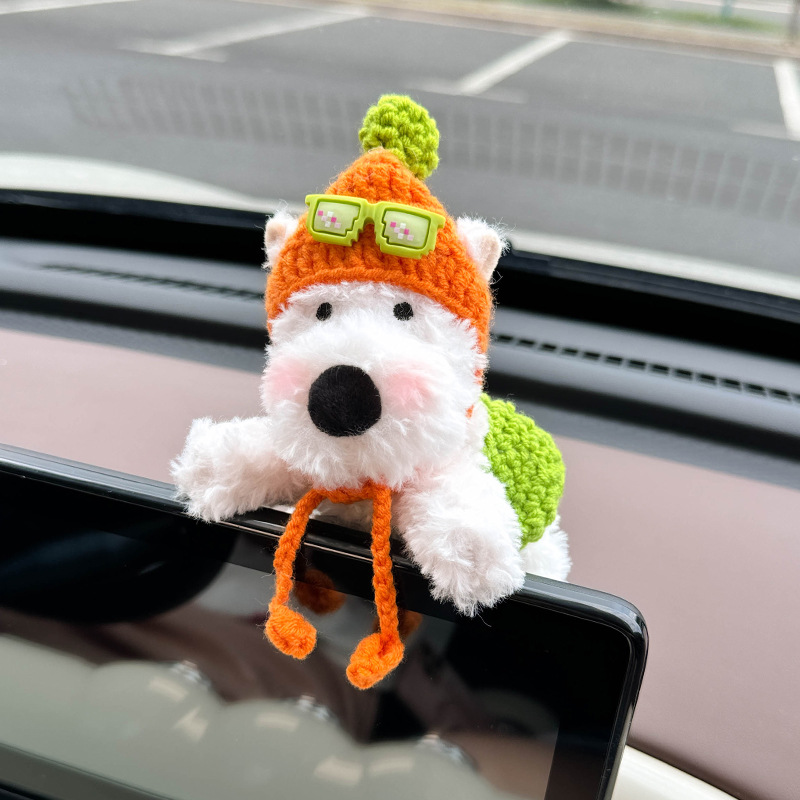2024 nueva decoración de coche de West Highland, pantalla de coche, decoración de coche, pantalla de control central, muñeca, cachorro lindo