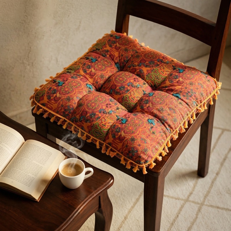 Amazon perezoso calabaza tela de algodón tatami cuadrado cojín casero cojín redondo espeso al por mayor spot