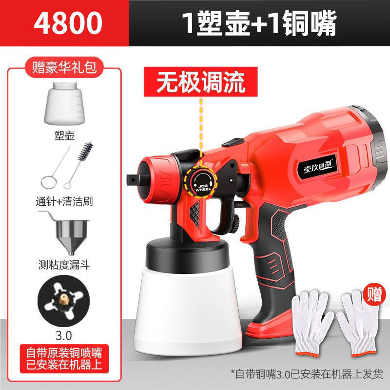 有線電気塗装ガン220v小型ラテックス塗料塗装機家庭用ハイパワー高霧化スプレーガン|undefined