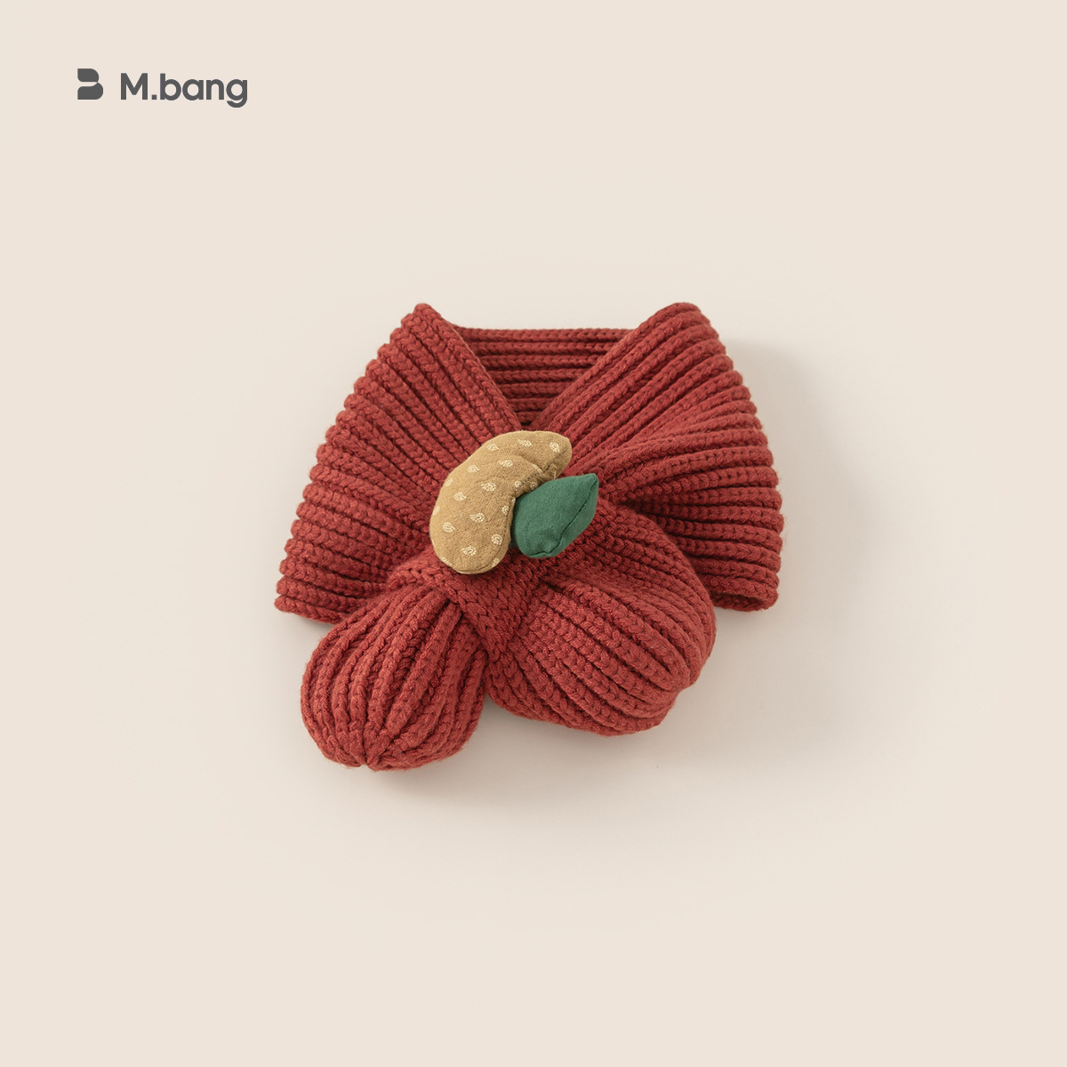 Bufandas infantiles invierno nuevo hongo tridimensional niñas bebés grueso caliente protector de cuello niño de punto cruzado bucal