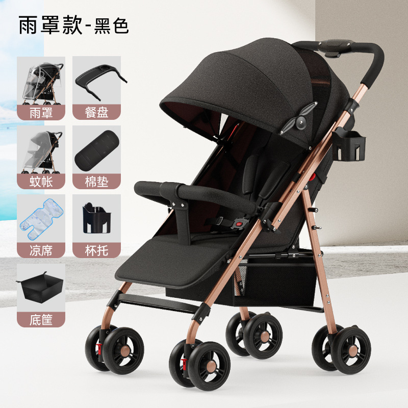 Mayorista bidireccional cochecito de bebé se puede sentar y acostarse bebé ultra ligero plegable pasear artefacto mágico para el recién nacido portátil