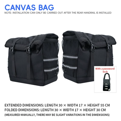 Suitable for Benda Chinchilla 350: Motorcycle bumper - a-pair-of-full-face-helmet-canvas-side-bags-expandable-anti-theft-lock-need-to-be-paired-with-our-backrest-neoace-are-not-compatible