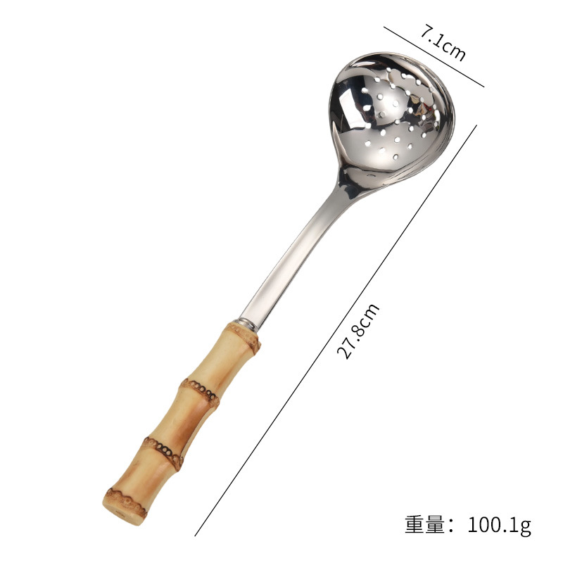 304 두꺼운 대나무 손잡이 소쿠리