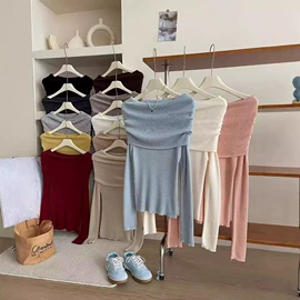 女式针织衫;吊带背心;连衣裙