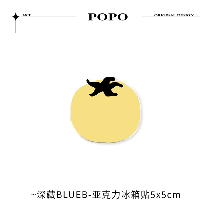 Caricatura gatito refrigerador adhesivo magnético 2024 nuevo adhesivo magnético acrílico decoración de armario moderno simple