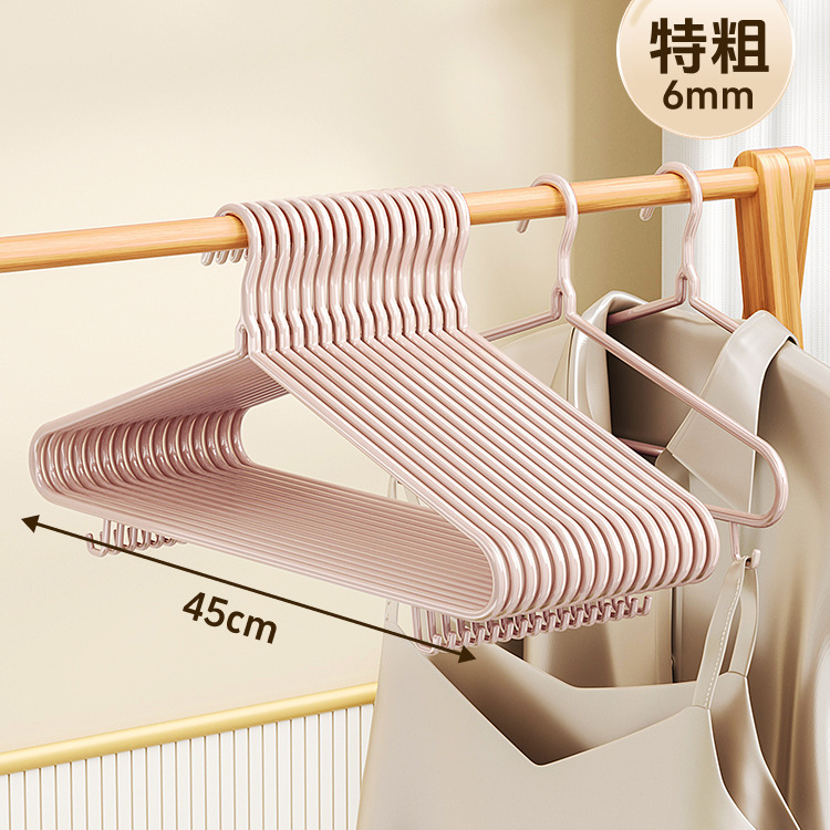 【特太ハンガー】6mm大型ハンガー家庭用服掛け棚寮洋服店専用滑り止め無痕|undefined