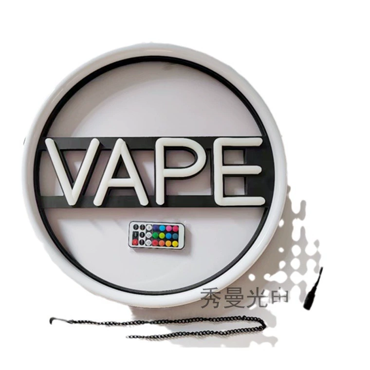 VAPE SIGN VAPE полноцветная неоновая лампа рекламный щит Vape красочная световая карта с дистанционным управлением и несколькими режимами мерцания