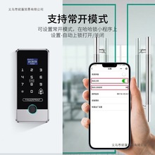 室外防水门禁系统一体机电插锁磁力锁套装指纹刷卡密码玻璃门铁门