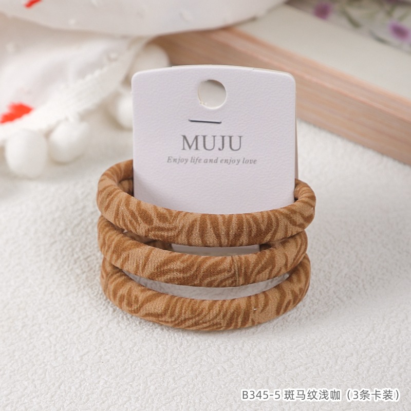 [Carga de tarjeta] sensación de alto nivel coreano de cabello de código de barras de moda de alta elasticidad de cabello anillo de cabello correa de cola de caballo