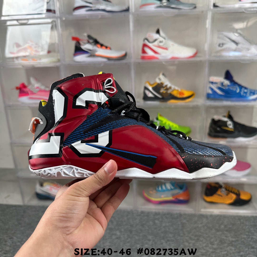 Fábrica transfronteriza LEBRON 12 P.S. ELITE James 12 generación anti-desgaste anti-deslizante amortiguador zapatillas de baloncesto masculinas y femeninas image 3