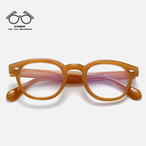 Subtle Eason Chan Style Ultra-Light Eyeglass Frames, Literary Retro Street Style, Japanese Round Frames, Suitable for Myopia with Anti-Blue Light