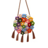 Woven summer shoulder bag flower-shaped, one-shoulder bag, cotton and linen, wholesale