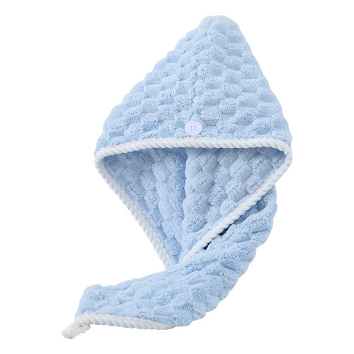 向峰夏季新款云朵珊瑚绒干发帽柔软吸水家用成人儿童干发巾包头巾