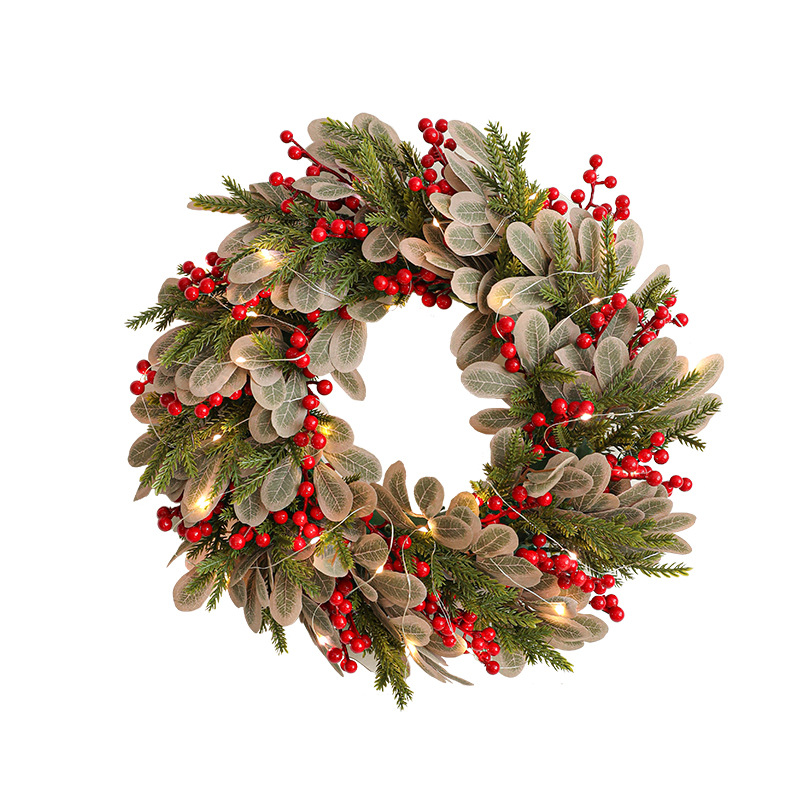Nuevo 40CM guirlandas de Navidad fruta roja paquete de lujo colgante de puerta decoración guirlandas de caña suministros de decoración del hotel