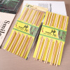 Bamboo and wood 5 pairs of bamboo chopsticks carbonized chopsticks five pairs of spicy hot pot chopsticks set stalls explosion department store