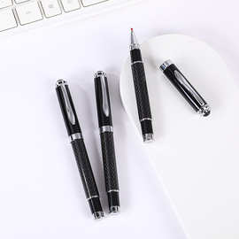 商务金属签字笔中性笔黑色0.5mm水笔芯 可印刷LOGO广告礼品签字笔