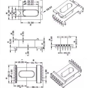 ED28 transformer skeleton ED28 high frequency power supply skeleton ED28 vertical skeleton with matching magnetic core skeleton
