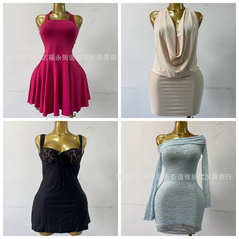 Foreign trade Shein women's miscellaneous hot girl dresses, cross-border Southeast Asia, European and American high-end evening gowns wholesale