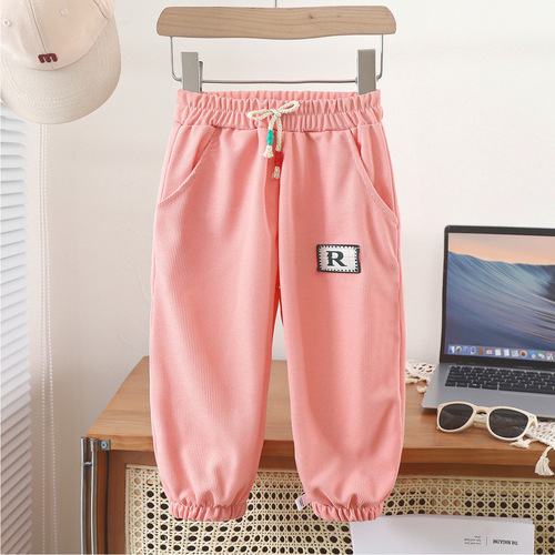 Boys and girls pants spring and autumn 24 new spring clothes spring children's sports pants big boys and girls trendy casual pants