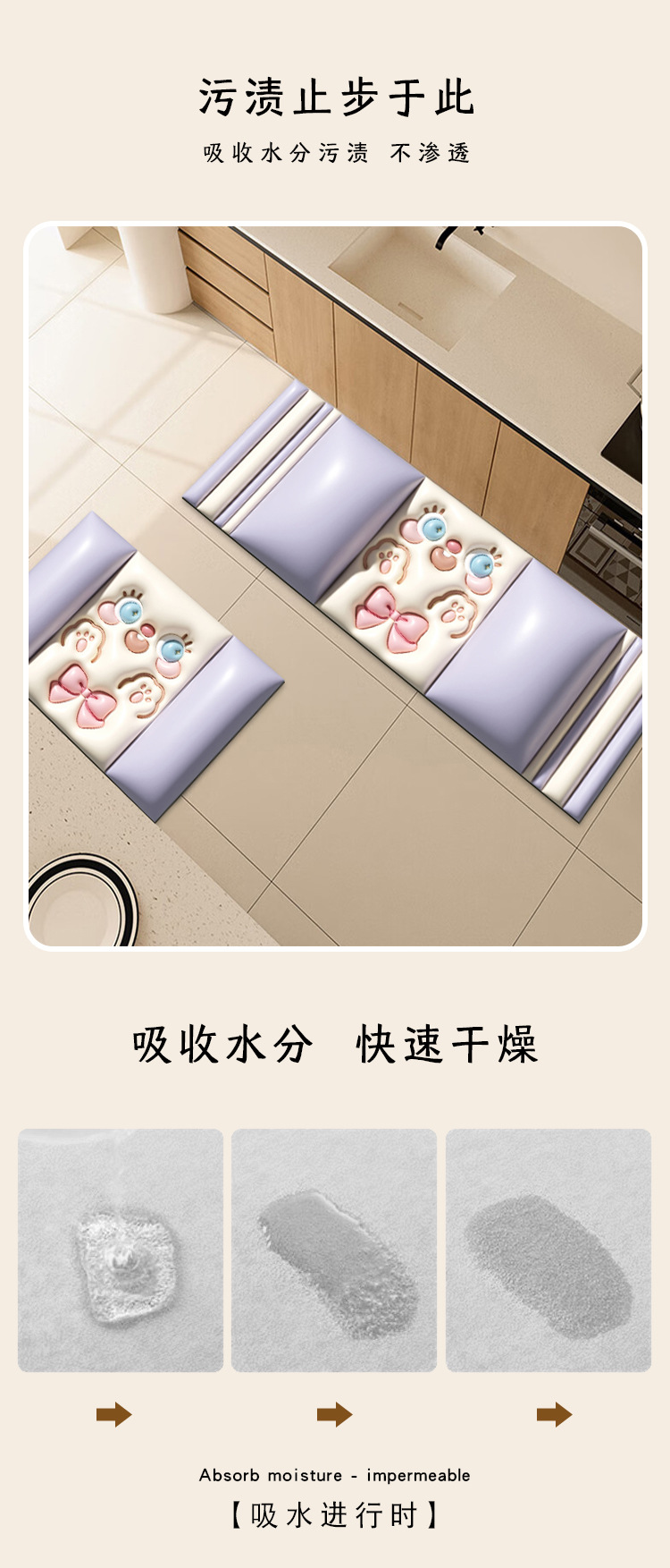 厨房地垫,地垫,吸水地垫,吸油地垫,卡通地垫,防滑地垫