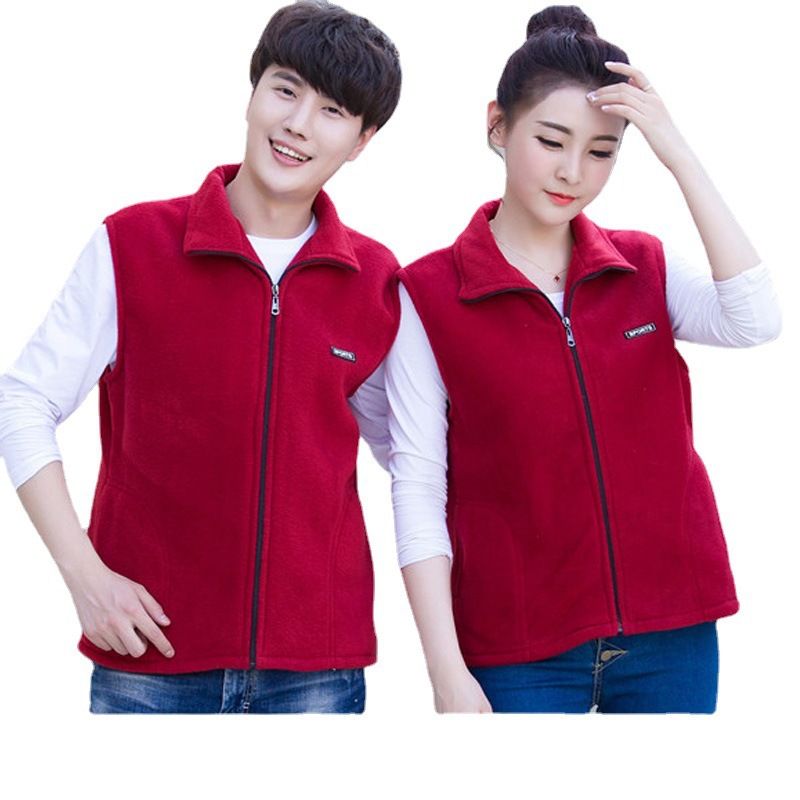 Autumn and Winter Cotton Vest Workwear Supermarket Custom Fleece Vest Volunteer Workwear Vest Custom Printed Logo