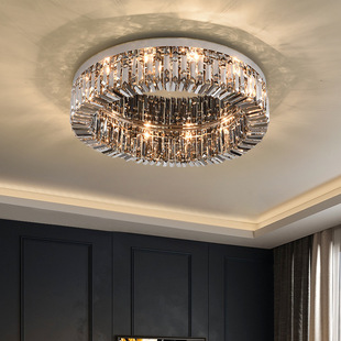 Living Room Crystal Ceiling Lamp, Warm Bedroom Lamp, Hall Main Lamp, Modern Simple and Atmospheric Led Super Bright Zhongshan Lamp