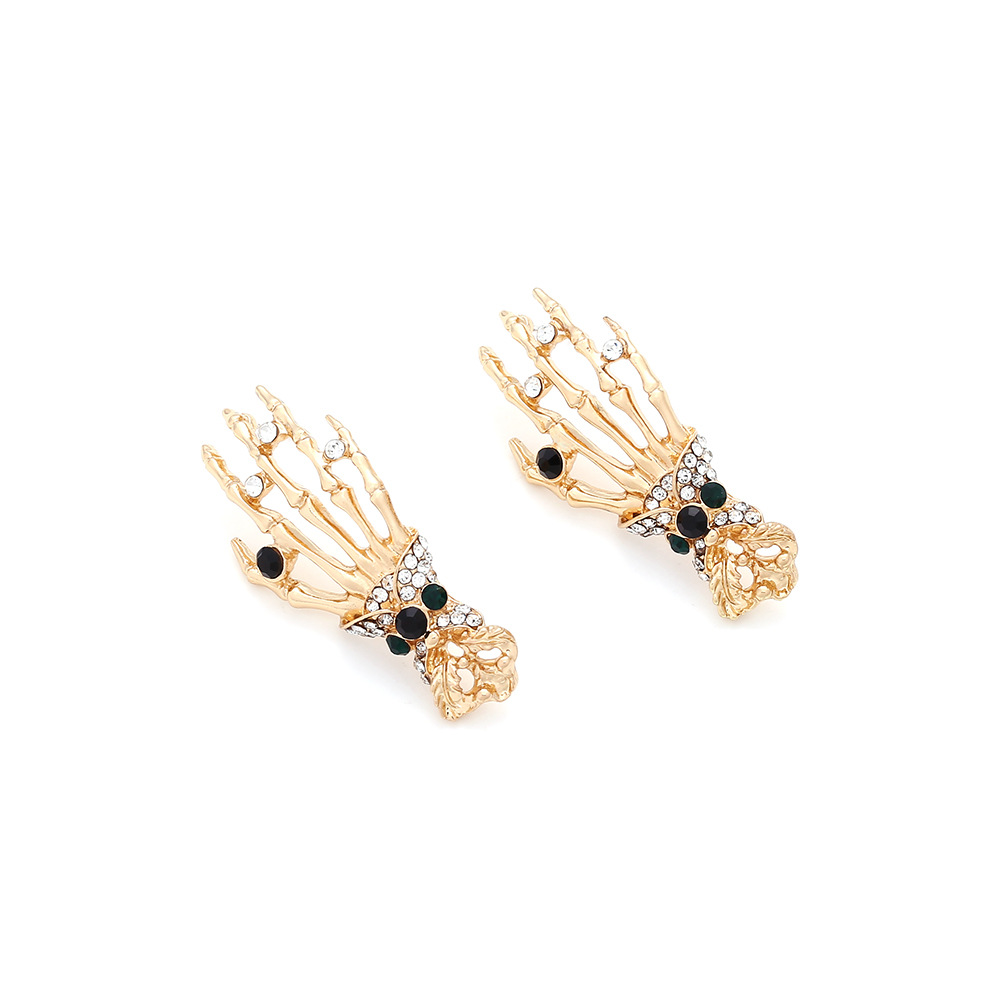 1 Pair Retro Punk Hand Palm Zinc Alloy Women's Earrings Ear Studs display picture 6