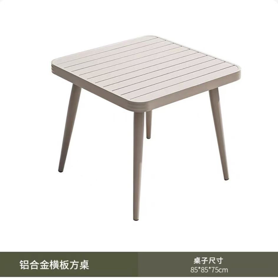 Mesa y silla al aire libre Combo Villa Jardín Nórdica Terraza Mesa Mesa de comedor Silla de comedor de cordón Diseñador de patio Mesa de balcón al aire libre