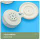in stock 6 hole plastic bottle PE plastic bottle body prickly heat powder plastic bottle round flip cover loose powder plastic bottle