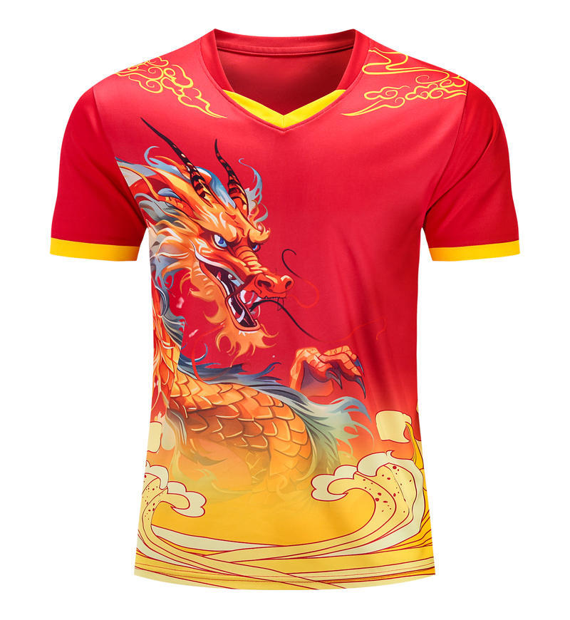 Trajes de fútbol trajes de entrenamiento con patrón de dragón mangas cortas 2025 nuevos trajes deportivos de carreras de barcos dragones