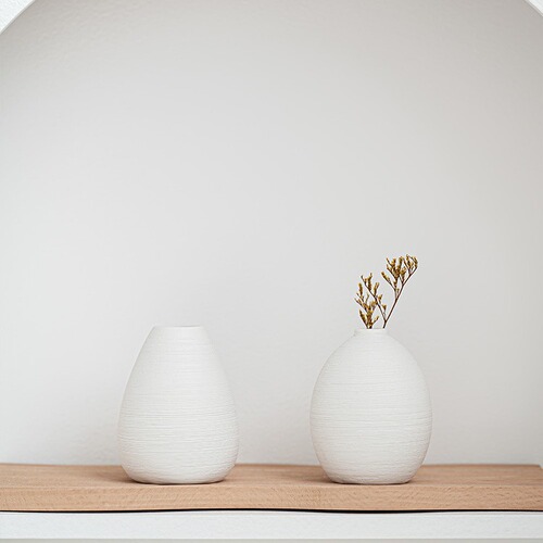 Simple Striped Ceramic Vase Wholesale Nordic Style Decorative Art Crafts Ornament Flower Holder for Dry Flowers Home Decor Set