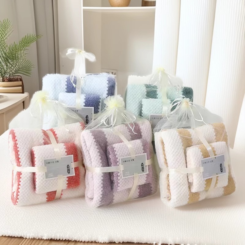 Mother-In-Law Towel Bath Towel Set Coral Velvet Soft High-Density Super Absorbent Face Towel Car Towel Hand Towel