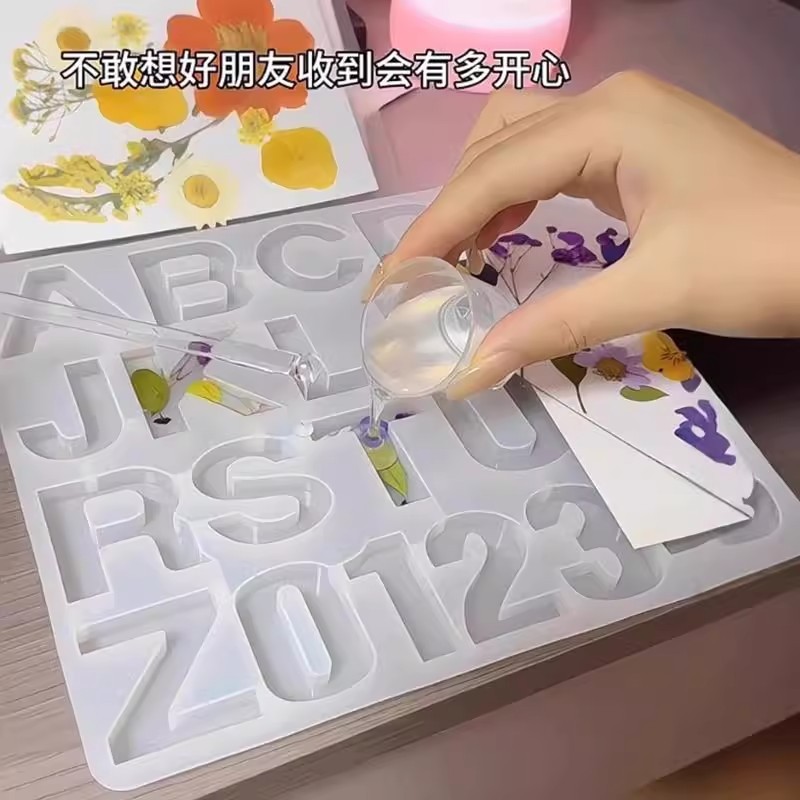 七夕情人节礼物diy手工滴胶干花字母相框摆件礼品创意生日礼物|undefined