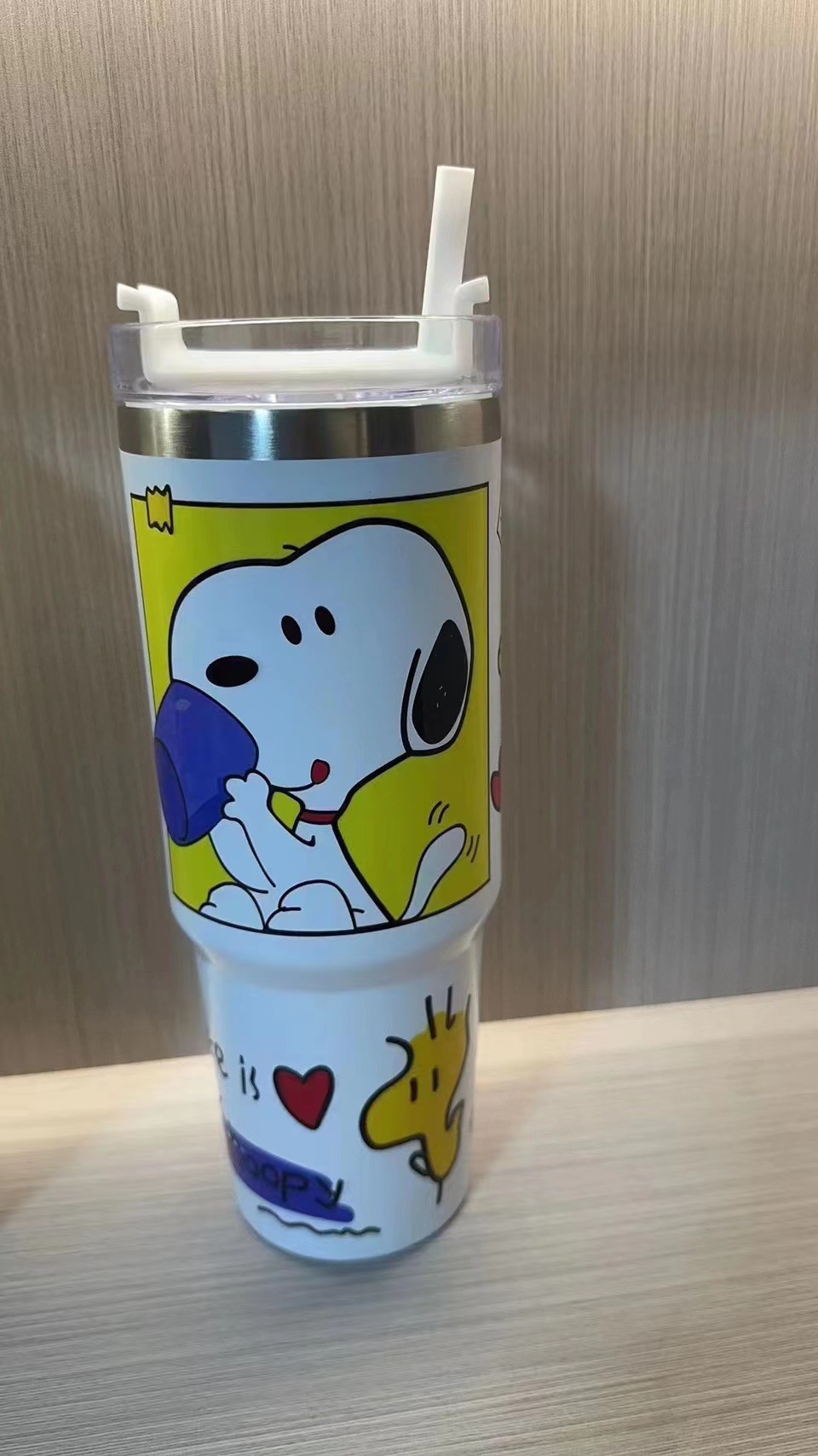 Nuevo patrón de dibujos animados taza de helado 30oz taza de coche taza de café con aislamiento al vacío de acero inoxidable 304