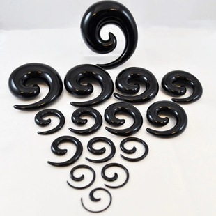 Cross-border acrylic snail large-size auricle auricle enlargement European and American popular body piercing jewelry hip-hop alternative earrings