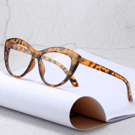 厂货 新款蓝光眼镜 时尚潮流猫眼眼镜框1939个性米钉平光镜可配镜