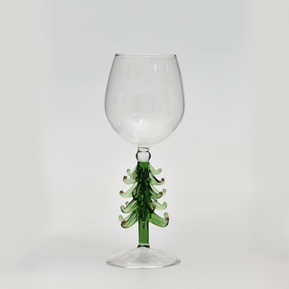 Estilo creativo ins vino vidrio Navidad vino vidrio hogar sala de estar copa de cristal árbol de Navidad vidrio champán