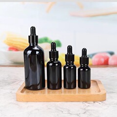 30ml滴管瓶现货10ml亮黑精油瓶化妆品精油瓶黑色避光精华液分装瓶