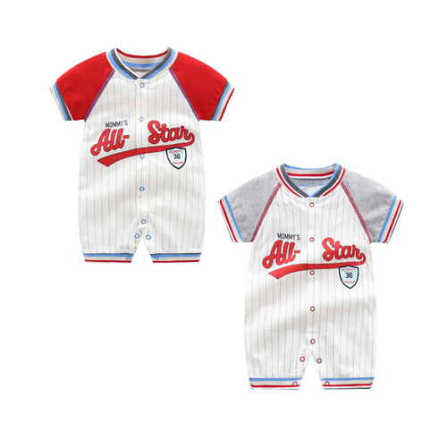 Cross-border  summer clothing boxer baby short-sleeved jumpsuit summer sports series jumpsuit jumpsuit 3-18M