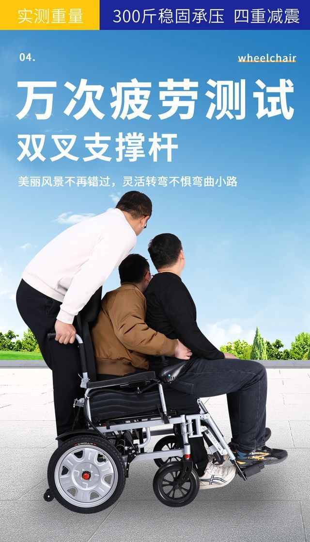 Electric Wheelchair, Smart, Automatic, Portable, Folding for Elderly/Disabled