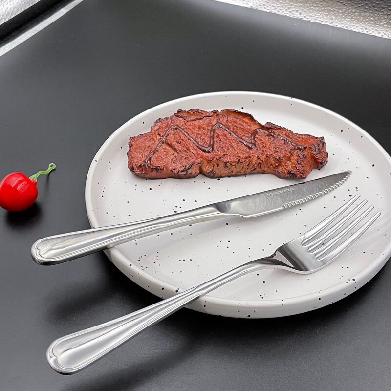 ラブラインステンレス鋼ナイフ、フォーク、スプーンラインステンレス鋼洋食器ホテルホームステーキナイフ、フォークスプーン|undefined