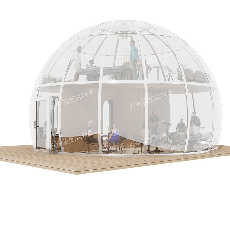 Red al aire libre PC estrella habitación burbuja tienda de campaña transparente vidrio punto escénico restaurante jardín villa sala de sol móvil